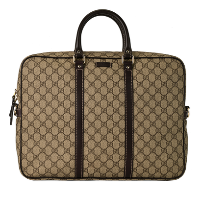 GG Briefcase, £550, Handbags, Beige/Brown, Canvas, Front view